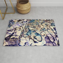 abstract stone and running water Rug