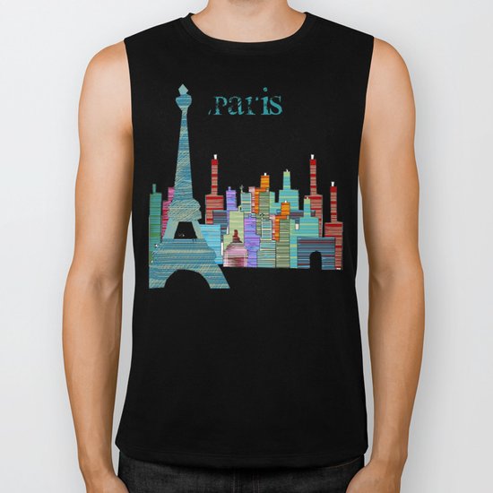 Paris blues Biker Tank