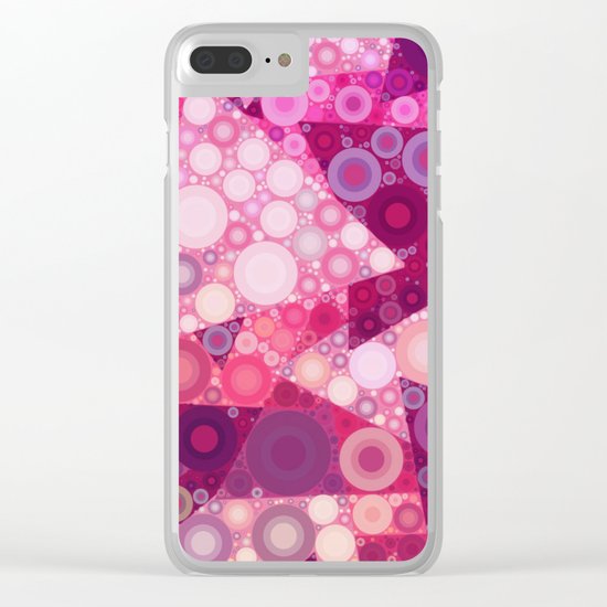 Pink Sherbet Bubbles Clear iPhone Case