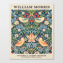 William Morris Artprint Victoria & Albert Museum - The Strawberries Thief Pattern  Canvas Print