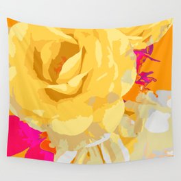 YELLOW ROSE Wall Tapestry