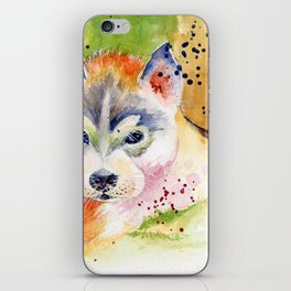 Little Wolf Watercolor  iPhone Skin