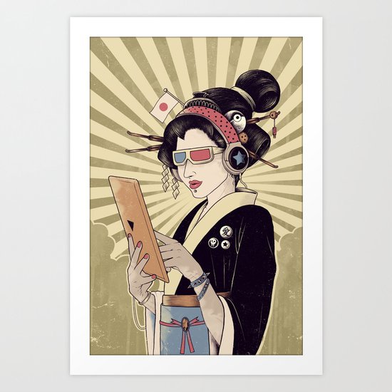 Geisha Art Print