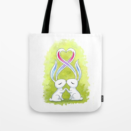 Bunny Kiss Tote Bag