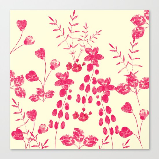 Watercolor floral garden II Canvas Print