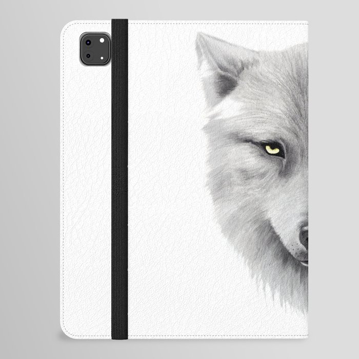 White Wolf iPad Folio Case