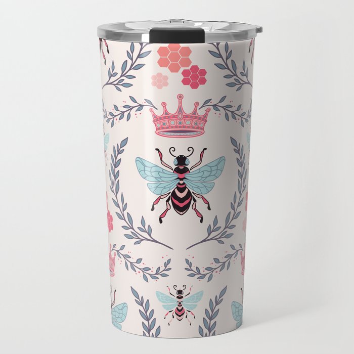 Queen Bee - Coral Pink Travel Mug