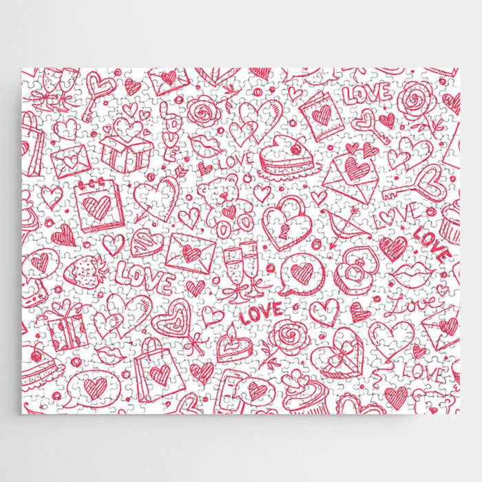 Hearts Doodle 2 Jigsaw Puzzle