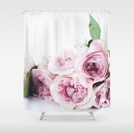 Pink peoniews Shower Curtain