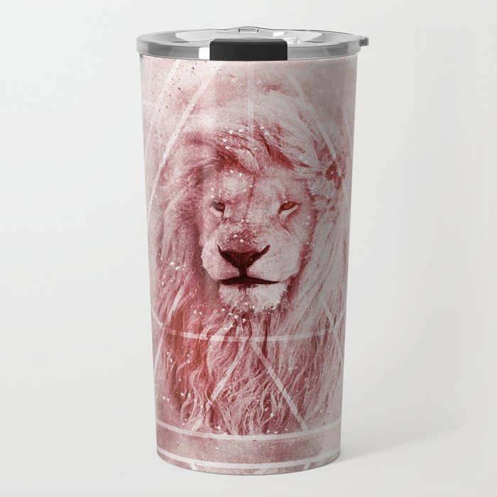 Sacred Majestic Red Lion Spirit Animal Travel Mug