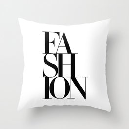 Haute Leopard FASHION Word with Stylish Typography Artwork Throw Pillow
