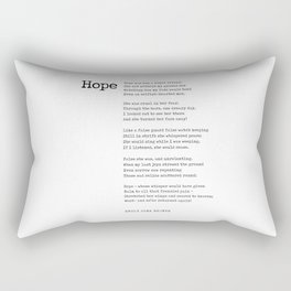 Hope - Emily Jane Bronte Poem - Literature - Typewriter Print 1 Rectangular Pillow