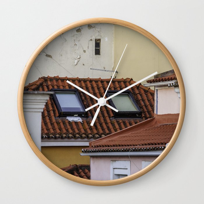 abstract buildings Wall Clock