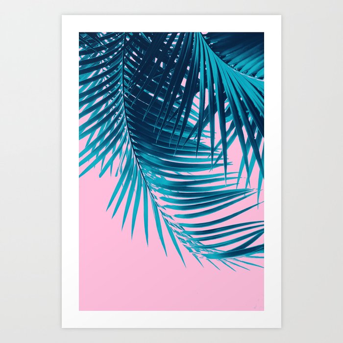 Palm Leaves Summer Vibes #10 #tropical #decor #art #society6 Art Print