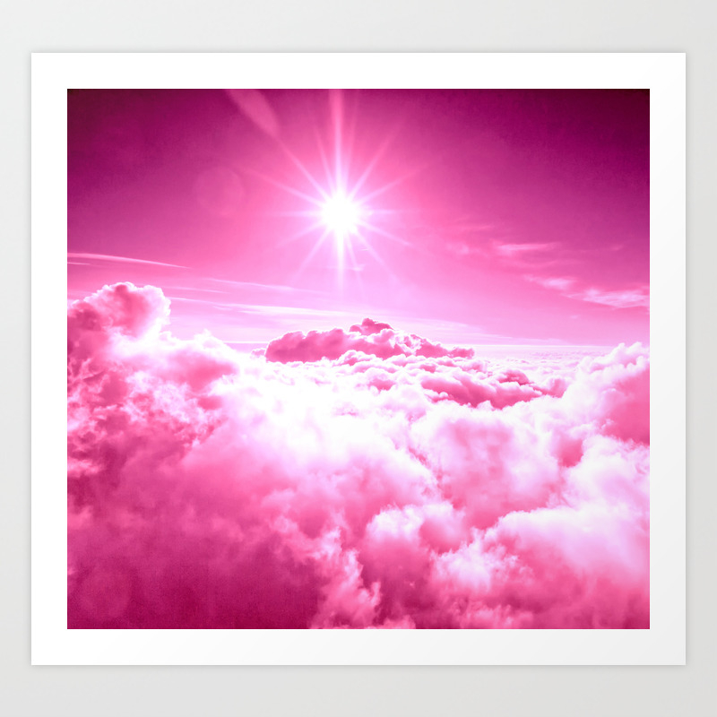 Pink Clouds Art Print By Vintageby2sweet Society6