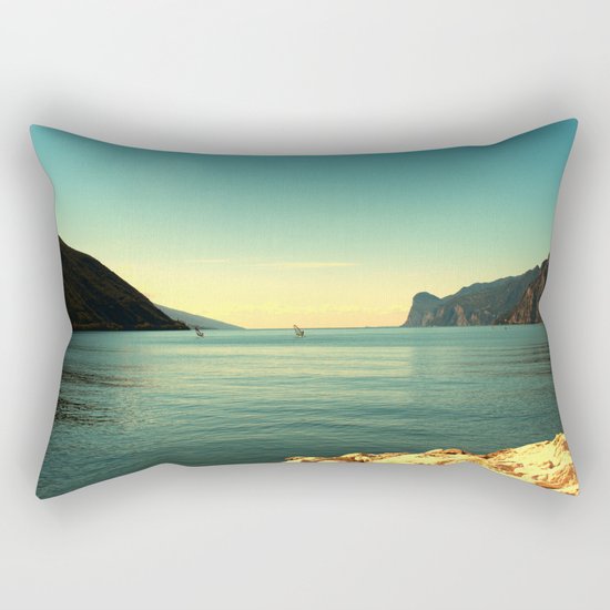windsurfers in Italy Rectangular Pillow