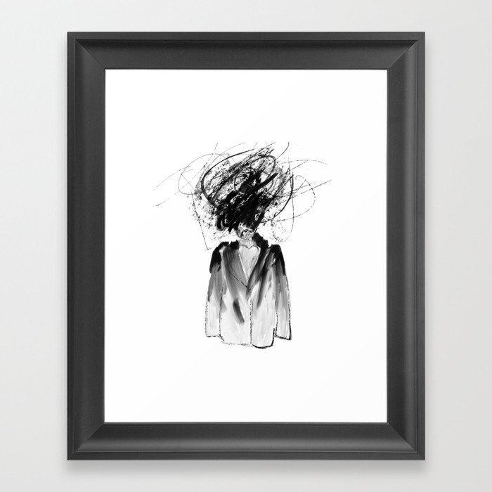 dark thoughts Framed Art Print