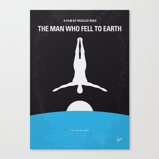 No208 My The Man Who Fell to Earth minimal movie poster Canvas Print