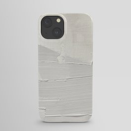 Relief [1]: an abstract, textured piece in white by Alyssa Hamilton Art iPhone Case