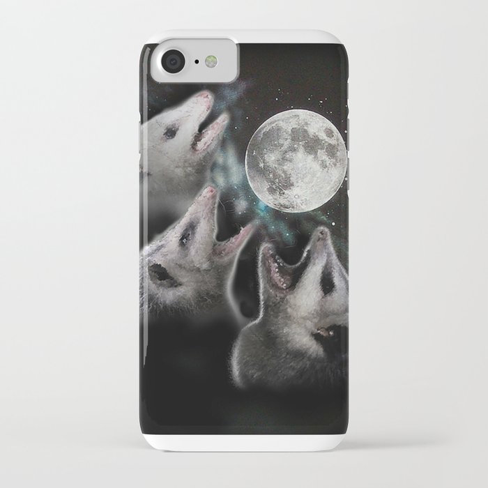 3 opossum moon iphone case
