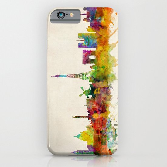 Paris Skyline Watercolor iPhone & iPod Case