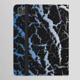 Cracked Space Lava - Blue/White iPad Folio Case