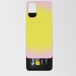Healing With  Pink and Yellow  Aura Gradient Ombre Sombre Abstract  Android Card Case