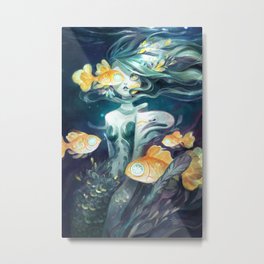 I Spy Metal Print | Sea, Digital, Marine, Peaceful, Painting, Water, Calm, Underwaterhair, Glow, Underwater 