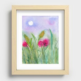 moonlit meadow Recessed Framed Print