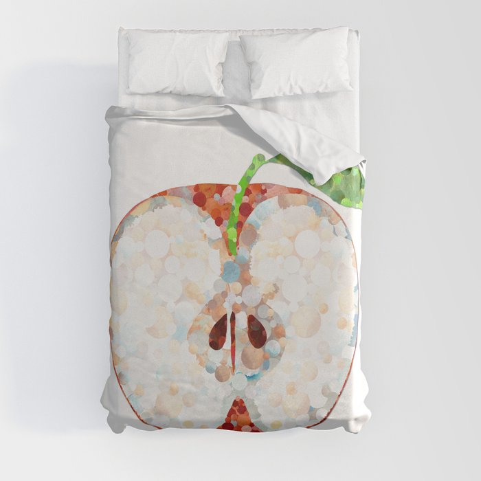 Juicy Red Delicious Apple Fruit by Sharon Cummings Duvet Cover