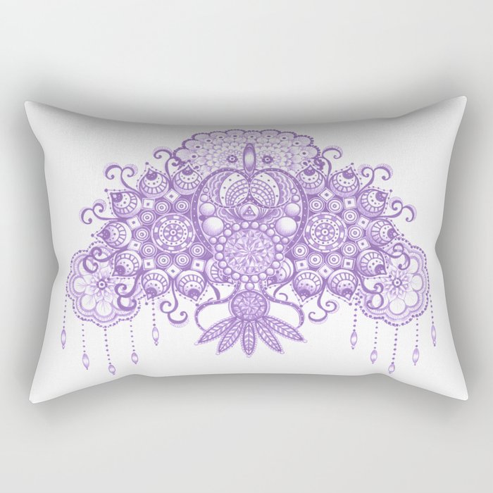 Purple Mandala Rectangular Pillow