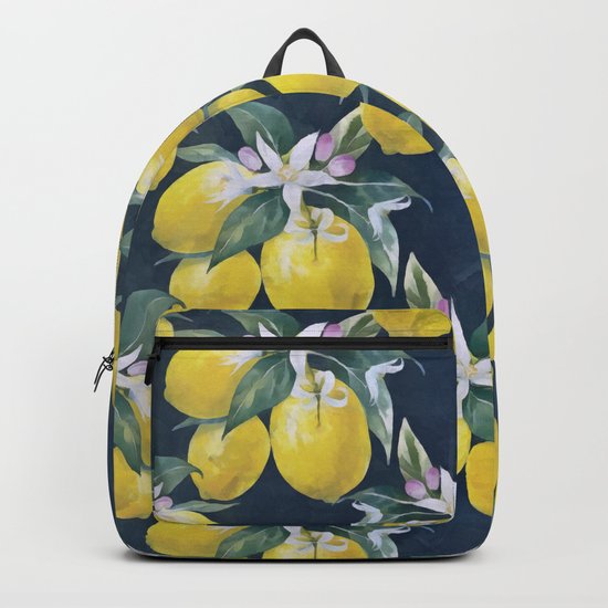 Lemons pattern Backpack