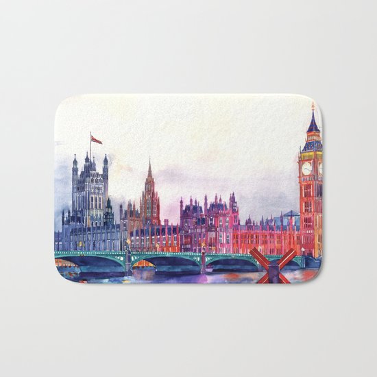 Sunset in London Bath Mat
