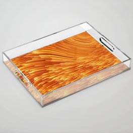Abstract 3D visualization of a geometric low-poly golden surface. 3d ing illustration. Sci-fi creative futuristic background.  Acrylic Tray