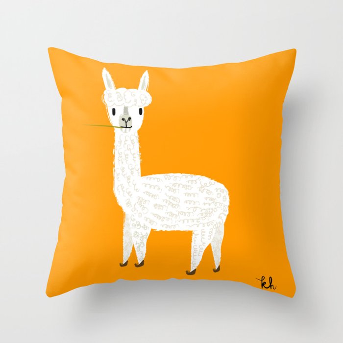 alpaca Throw Pillow by LeenyXO Society6