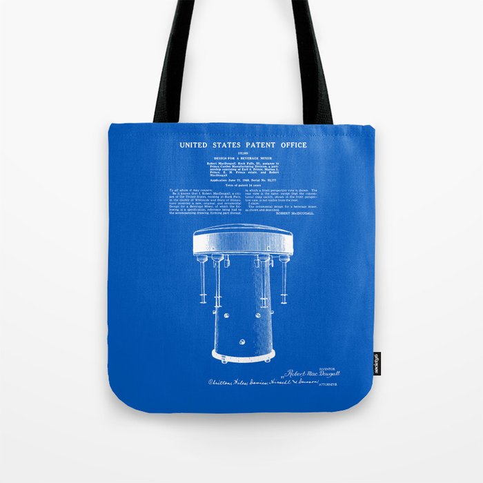 Milkshake Machine Patent - Blueprint Tote Bag by Finlay McNevin | Society6