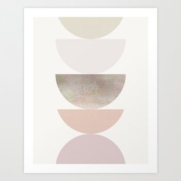 Pastel Geometric 01 Art Print