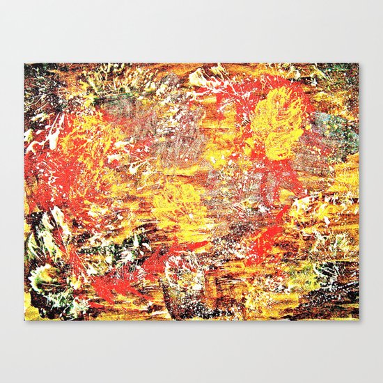 Golden Autumn Abstract Canvas Print