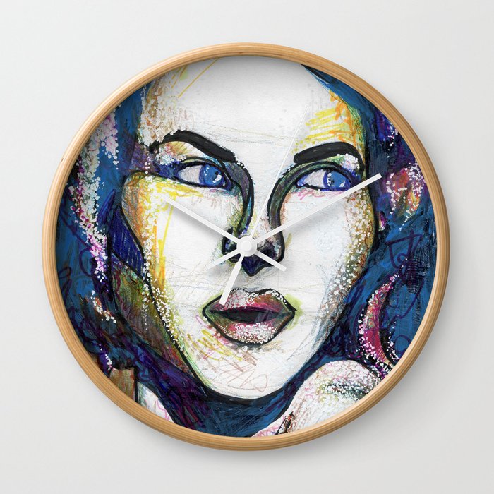 Pop Art Woman Wall Clock