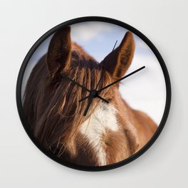 Modern Horse Print Wall Clock