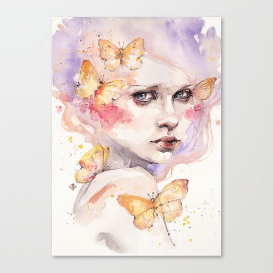 All A Flutter Canvas Print