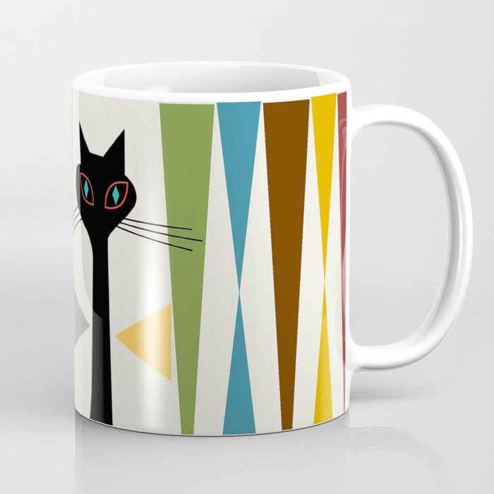 Mid-Century Modern Art Cat 2 Kaffeebecher Mid-Century Modern Art Cat 2 Kaffeebecher