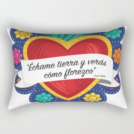 Mexican Sacred Heart / Frida Kahlo's Quote by Akbaly Rectangular Pillow