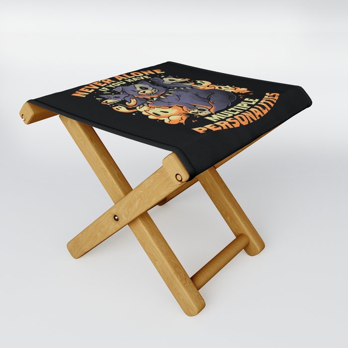 Multiple Personalities - Funny Evil Hell Dog Gift Folding Stool