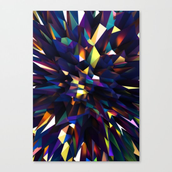 Low Iris Poly Canvas Print