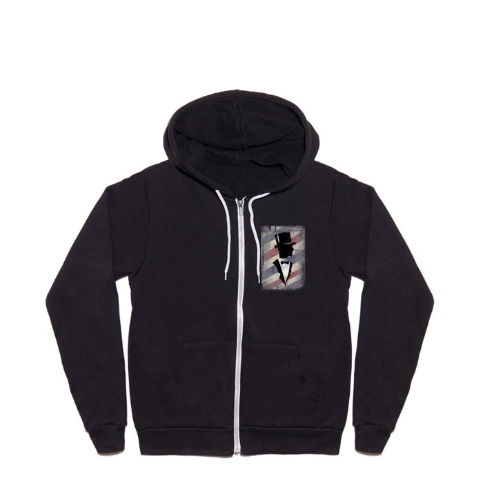 Barbers Pole - Gentlemen Sign Full Zip Hoodie