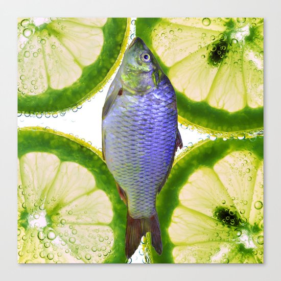 Lime Fish Canvas Print