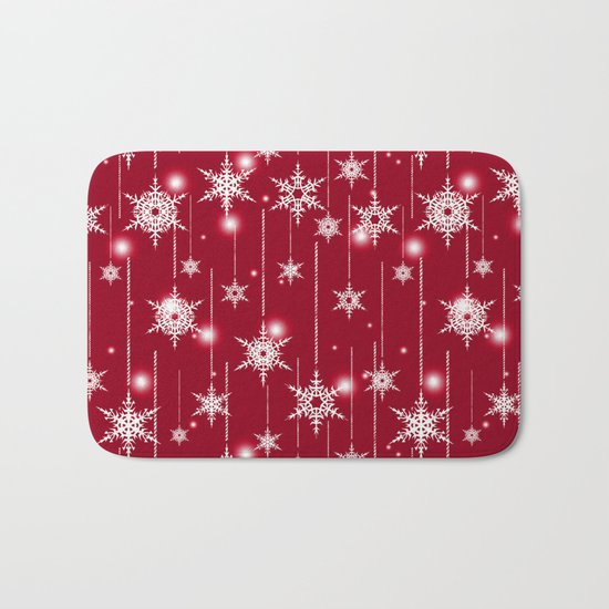 Bright Christmas background. Bath Mat