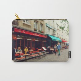 Unfocused Paris Nº1 | Place du Tertre, Montmartre | Out of focus photography Carry-All Pouch | Cobblestone, Color, Digital, France, Paris, Blurry, Europe, Blur, Frenchcafe, City 