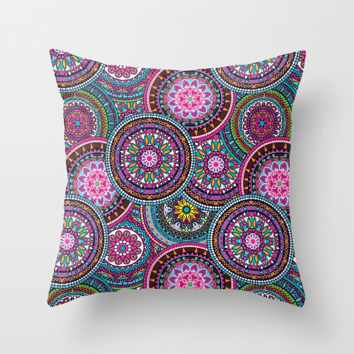 Bright boho throw pillows store
